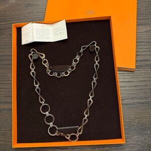 Hermès Ligne Corne et Laque Necklace – Natural Buffalo Horn – Rare Collectible